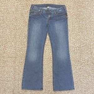 Silver WGW Low Rise Tuesday Boot Cut Jeans 30x31